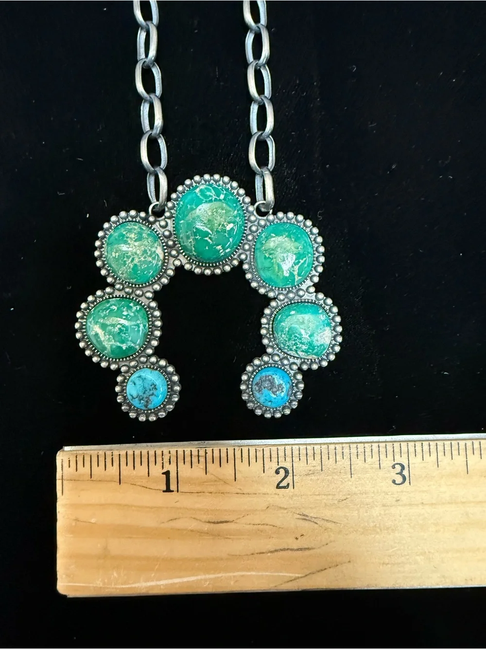 Green and Blue Turquoise Statement Necklace